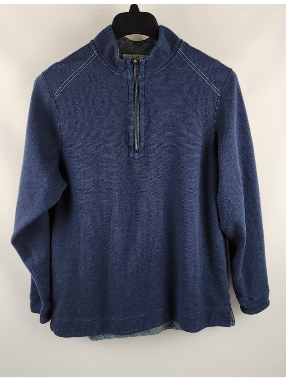 SOLD OUT Tommy Bahama Sweatshirt Mens Medium Blue 1/4 Zip Reversible Sweater